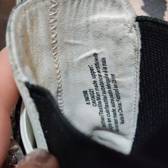 Karl Lagerfeld Leather Ivory Embellished Platform Cavin Ankle Boots BLING 8.5 - Picture 5 of 6